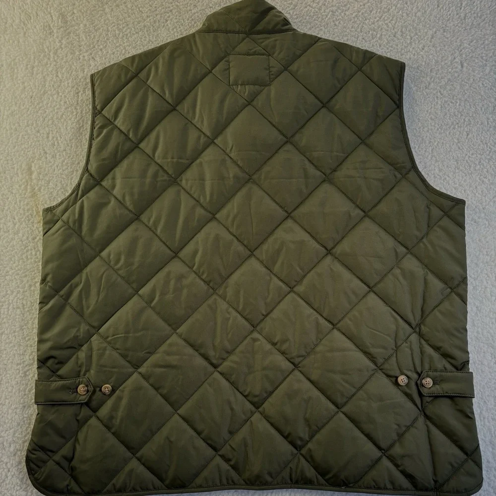J CREW Vest Mens L Black Walker Quilted Full Zip Authentic Outerwear Pocket Walk